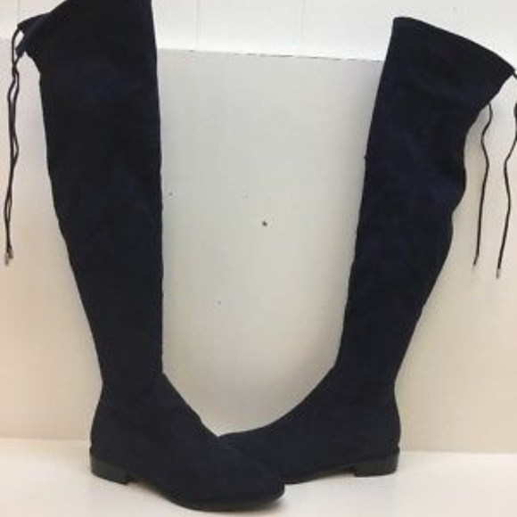 Marc Fisher Shoes - Marc Fisher Hulie Dark Blue over the knee boot